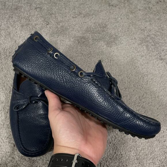 Velasca Milano Scovinatt Navy Tumbled Calf Leather Driving Moccasins Men’s 41 main image 8